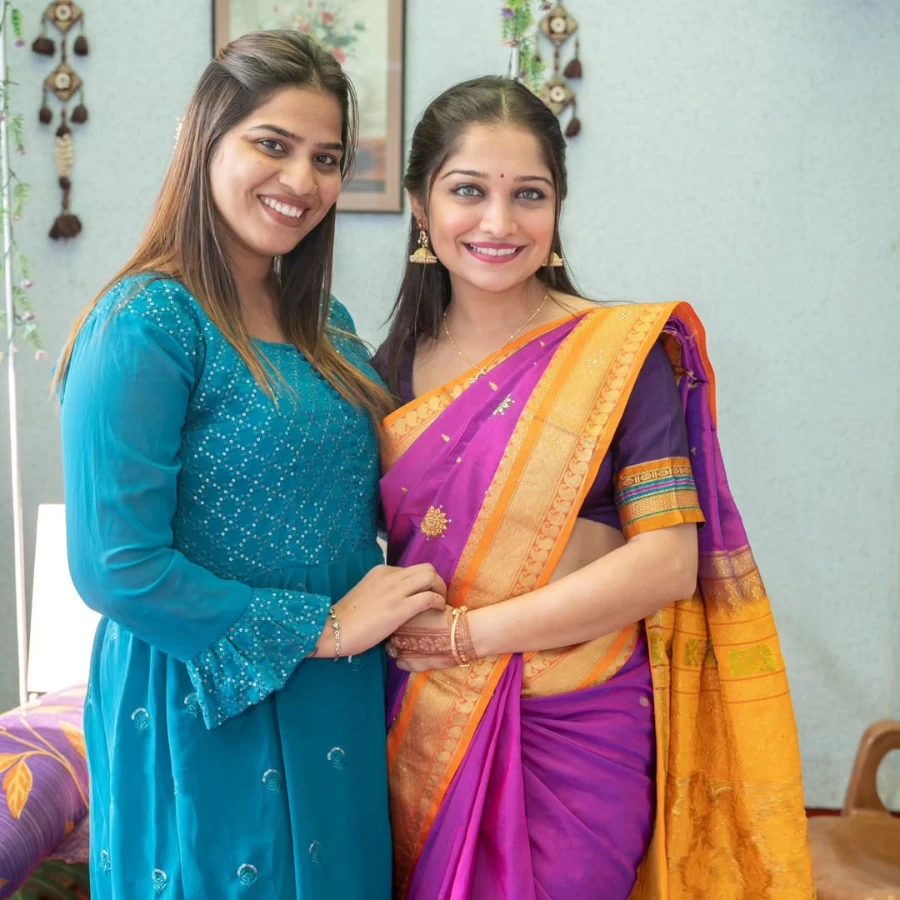 Amruta Phadke and her Friend
